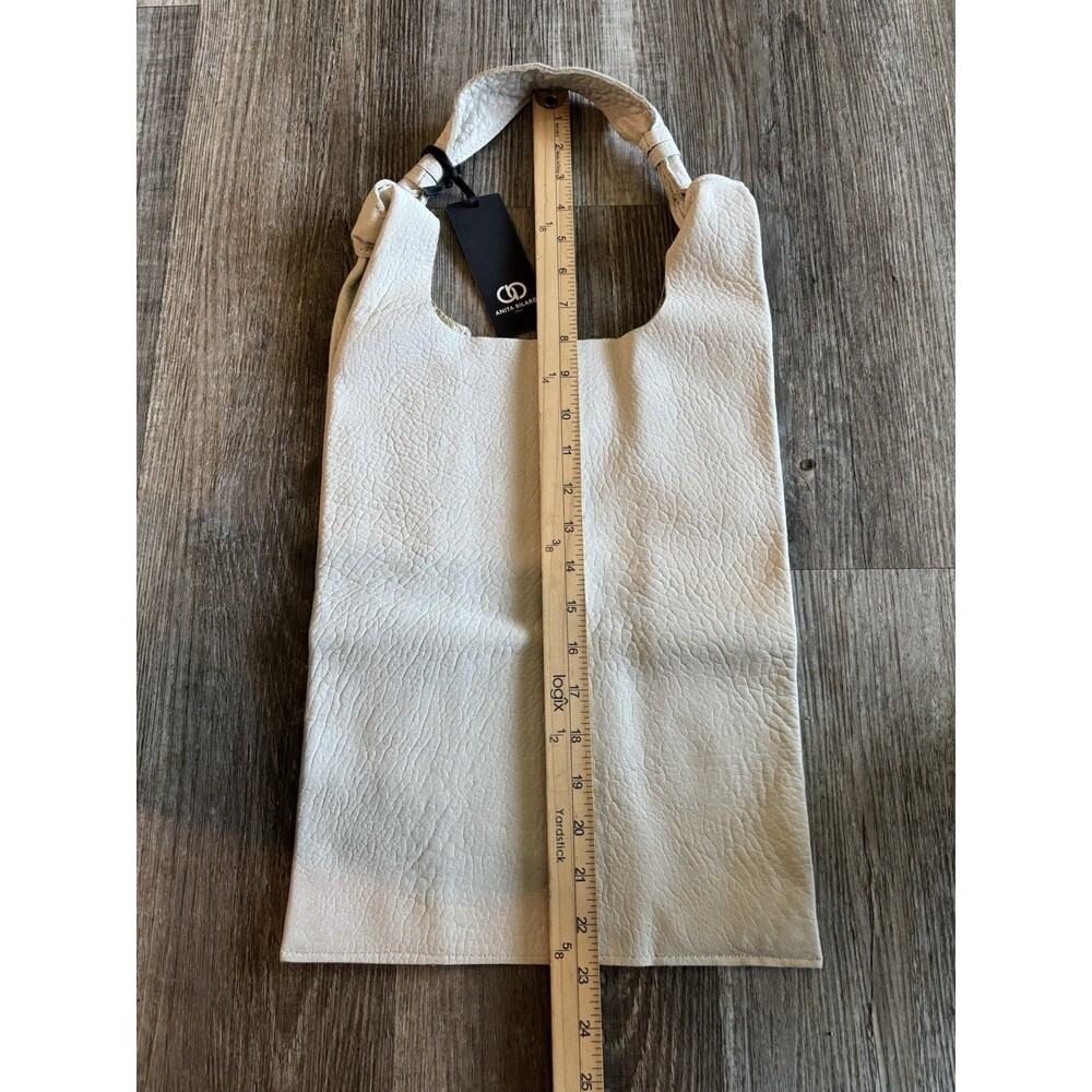 ANITA BILARDI | NWT Picasso Plisse Shoulder Bag Purse Lamb Leather Tote - Picture 5 of 7